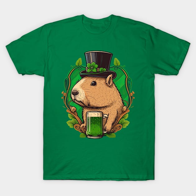 Capybara St. Patrick's Day T-Shirt by JayD World